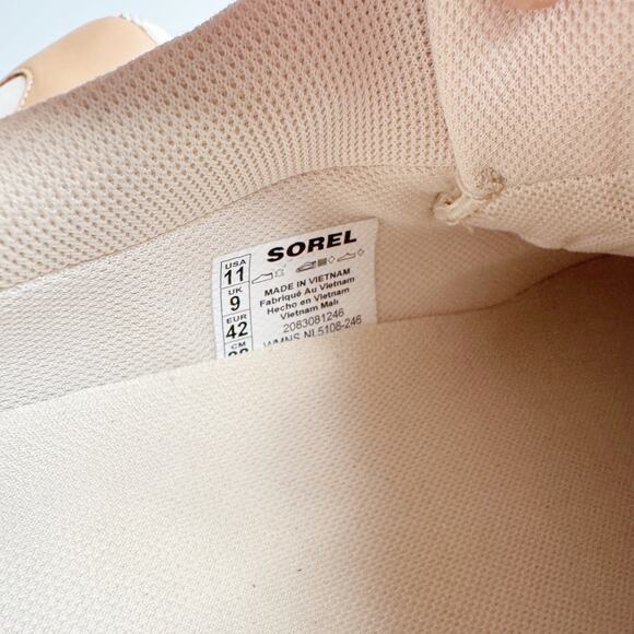 Sorel Pink Tan Leather Ona Blvd Waterproof Low Top Sneaker Size 11 - Picture 9 of 9